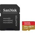 Cartão de Memória Micro Sd com Adaptador Sandisk Extreme 64 GB