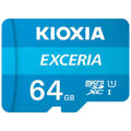 Cartão de Memória Micro Sd com Adaptador Kioxia Exceria Uhs-i Classe 10 Azul 64 GB