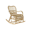Cadeira de Baloiço Dkd Home Decor Castanho Rotim Fibra (62 X 94 X 93 cm)