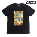Camisola de Manga Curta Homem Sonic Preto M