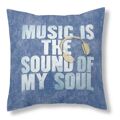 Capa de Travesseiro Fijalo Music Is The Sound Of My Soul 50 X 50 cm
