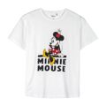 Camisola de Manga Curta Infantil Minnie Mouse Branco M