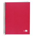 Caderno Espiral Paper Coat 160 Folhas A5 Quadriculado Vermelho