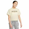 Camisola de Manga Curta Infantil Nike Sportswear Bege Tamanho - 12-13 Anos