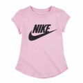 Camisola de Manga Curta Infantil Nike Futura Ss Cor de Rosa 18 Meses
