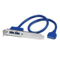 Cabo USB Startech USB3SPLATE Idc Azul