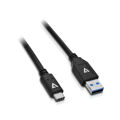 Cabo USB a para USB C V7 V7U2C-1M-BLK-1E Preto 1 M