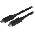 Cabo USB C Startech USB315CC2M (2 m) Preto