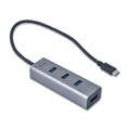 Hub USB I-tec C31HUBMETAL403 USB X 4 Cinzento
