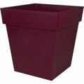 Vaso Ecolux 49,5 X 49,5 X 52,5 cm Vermelho Escuro Plástico Quadrado Moderno