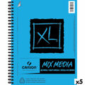Almofada de Desenho Canson XL Mix Media Papel Branco A4 30 Folhas 5 Unidades 300 G/m²
