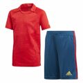 Fato de Treino Infantil Adidas Originals Azul Futebol Vermelho 11-12 Anos