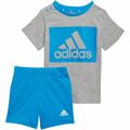 Conjunto Desportivo para Crianças Adidas Essentials Azul Cinzento 9-12 Meses
