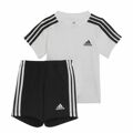 Conjunto de Desporto para Bebé Adidas Three Stripes Preto Branco 9-12 Meses
