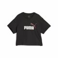 Camisola de Manga Curta Infantil Puma Girls Logo Cropped Preto 11-12 Anos