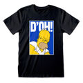 Camisola de Manga Curta Unissexo The Simpsons Doh Preto XL