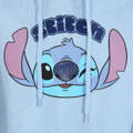Polar com Capuz Unissexo Stitch Cute Face Azul S