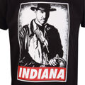 Camisola de Manga Curta Indiana Jones Indy Preto Unissexo XL