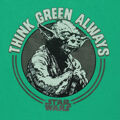 Camisola de Manga Curta Star Wars Yoda Think Green Verde Unissexo XL