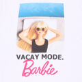 Camisola de Manga Curta Barbie Vacay Mode Branco Unissexo L