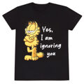 Camisola de Manga Curta Unissexo Garfield Ignoring You Preto S