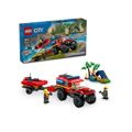 Playset Lego 60412 4x4 Fire Engine With Rescue Boat