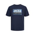 Camisola de Manga Curta Homem Jack & Jones Jcologan Tee Ss 12253442 Azul Marinho S