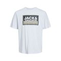 Camisola de Manga Curta Homem Jack & Jones Cologan Tee Ss 12253442 Branco L