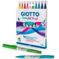 Conjunto de Canetas de Feltro Giotto Turbo Soft Brush Multicolor (10 Unidades)