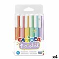 Conjunto de Marcadores Carioca Multicolor 6 Peças Pastel (4 Unidades)