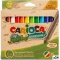 Conjunto de Canetas de Feltro Carioca Jumbo Eco Family Multicolor 24 Peças (24 Unidades)