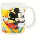 Caneca Mickey Mouse Happy Smiles Cerâmica Vermelho Azul (350 Ml)