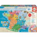 Puzzle Infantil Educa Departments And Regions Of France Mapa (150 Peças)