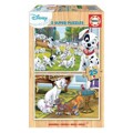 Set de 2 Puzzles Disney Dalmatians + Aristochats 25 Peças