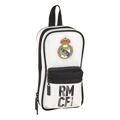 Mochila com Caixa de Lápis Real Madrid C.f. Branco Preto (33 Peças)