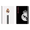 Caderno de Argolas Real Madrid C.f. Branco Preto A4