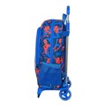 Mochila Escolar com Rodas Spiderman Great Power Vermelho Azul (32 X 42 X 14 cm)