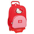 Mochila Escolar com Rodas Hello Kitty Spring Vermelho (33 X 42 X 14 cm)