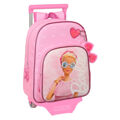Mochila Escolar com Rodas Barbie Girl Cor de Rosa (26 X 34 X 11 cm)
