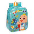 Mochila Infantil Cocomelon Back To Class Azul Claro (22 X 27 X 10 cm)
