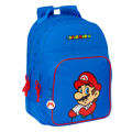 Mochila Escolar Super Mario Play Azul Vermelho 32 X 42 X 15 cm