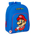 Mochila Escolar Super Mario Play Azul Vermelho 28 X 34 X 10 cm