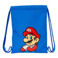 Saco Mochila com Cordas Super Mario Play Azul Vermelho 26 X 34 X 1 cm