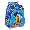 Mochila Escolar Sonic Speed 26 X 34 X 11 cm Azul
