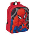 Mochila Escolar Spiderman 3D Vermelho Preto 22 X 27 X 10 cm