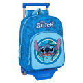 Mochila Escolar com Rodas Stitch Azul 26 X 34 X 11 cm