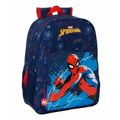 Mochila Escolar Spider-man Neon Azul Marinho 33 X 42 X 14 cm