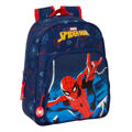 Mochila Escolar Spider-man Neon Azul Marinho 27 X 33 X 10 cm