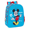 Mochila Escolar Mickey Mouse Clubhouse Fantastic Azul Vermelho 26 X 34 X 11 cm