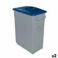 Caixote de Lixo para Reciclagem Denox 65 L Azul (2 Unidades)